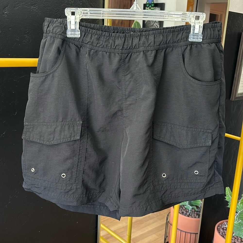 Poler Black Nylon Cargo Shorts (219)